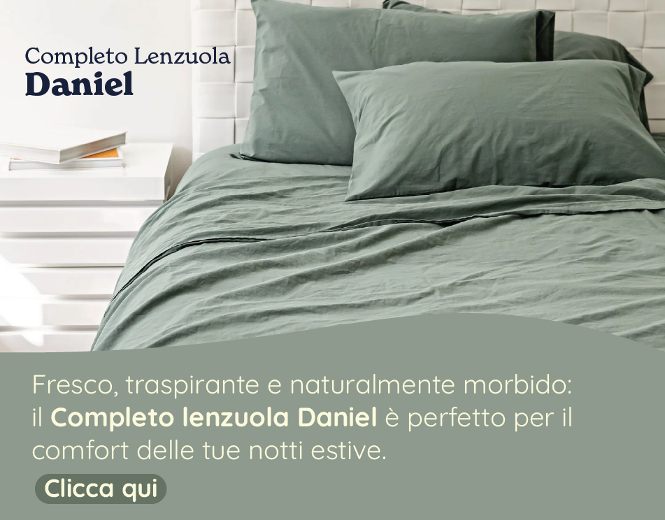 Completo Lenzuola di Cotone StoneWashed No Stiro - Daniel