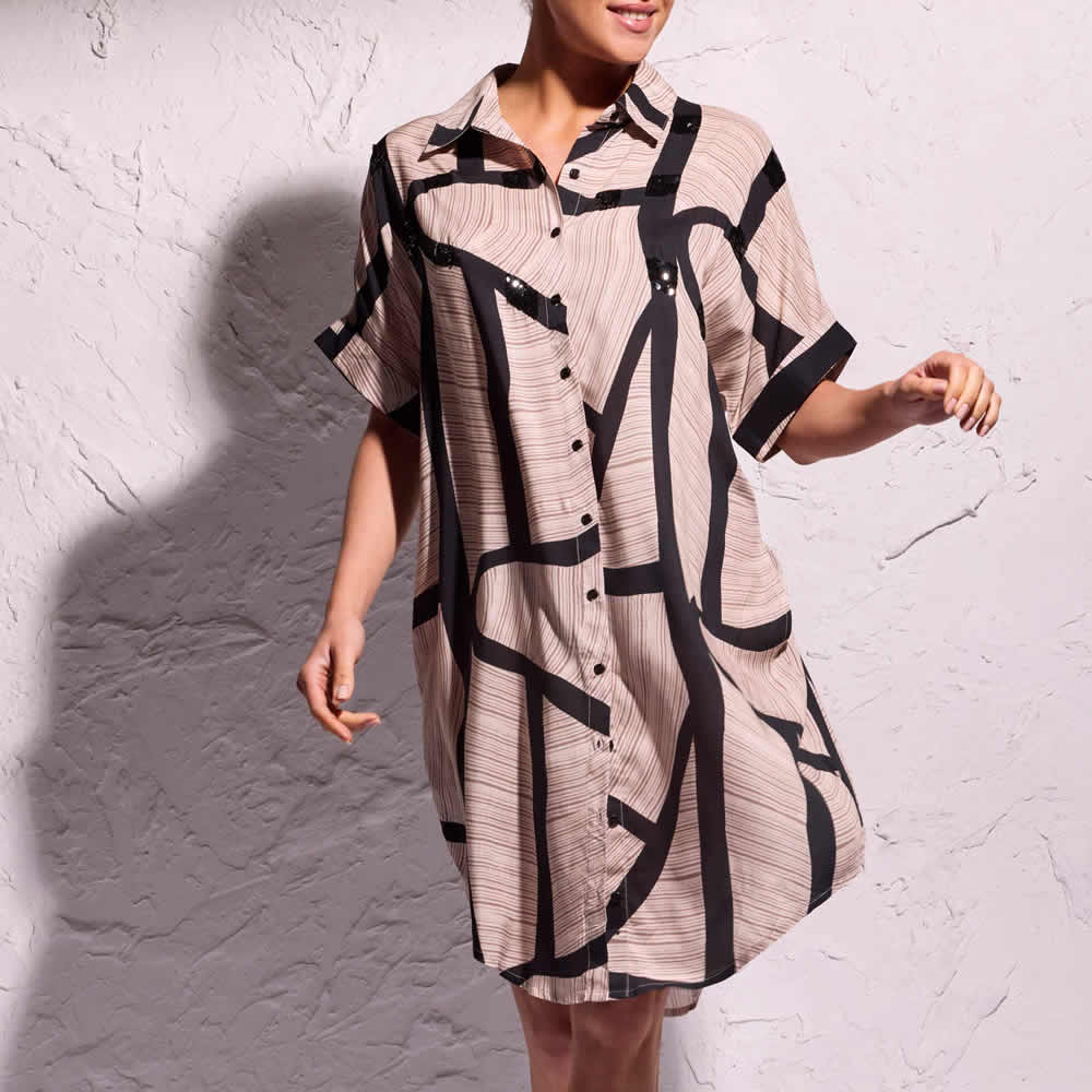 Image of ABITO MAXI CAMICIA HOPE DA25-128 DONNA DAVID
