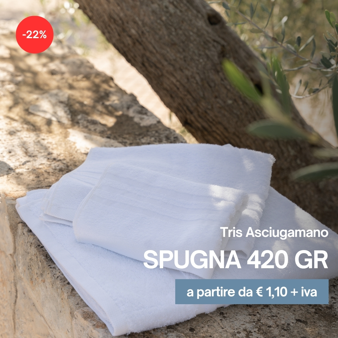 TRIS ASCIUGAMANO SPUGNA 420 GR