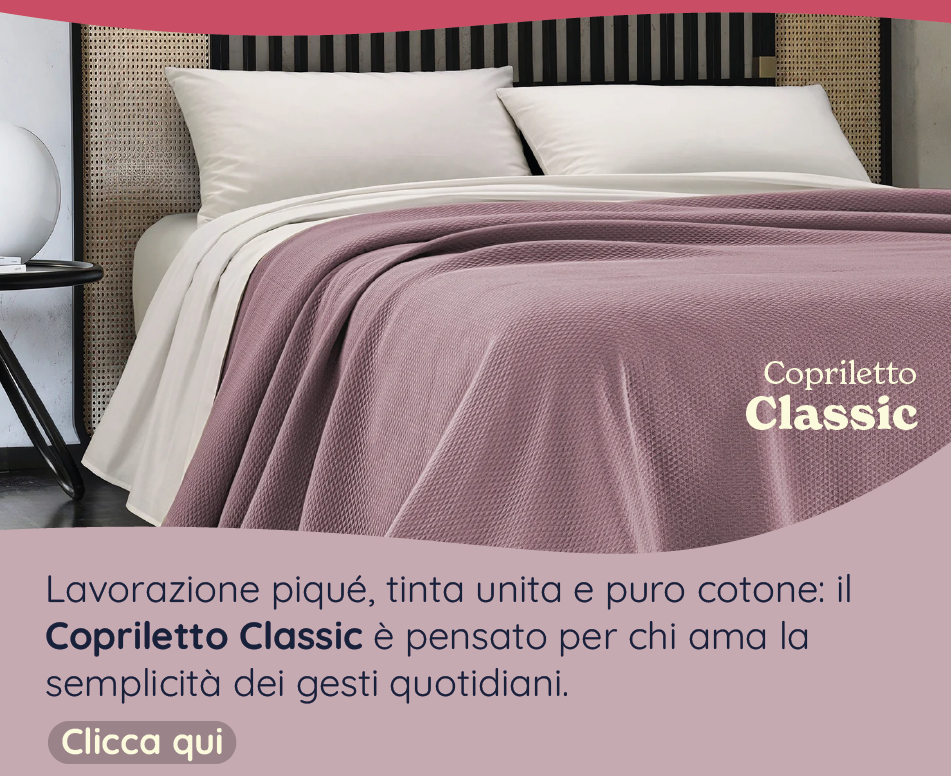 Copriletto di Piquet di Puro Cotone Tinta Unita - Classic