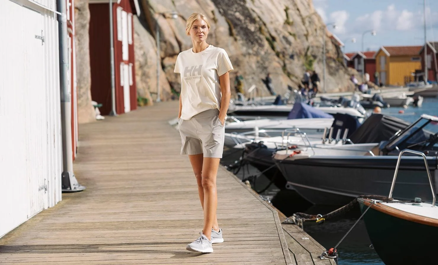 Woman in Helly Hansen summer clothes