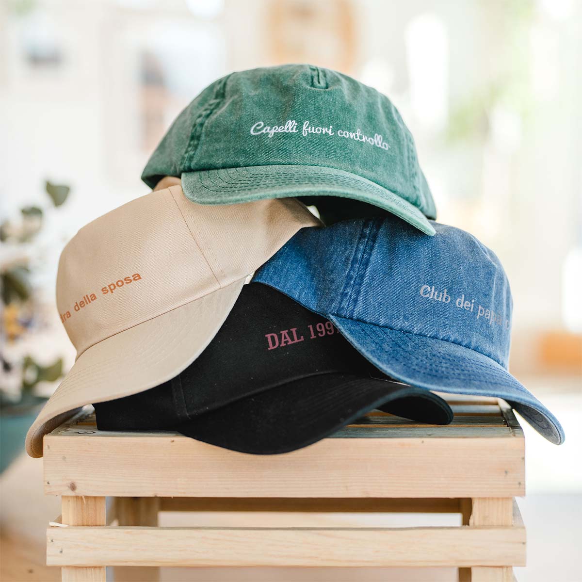 Image of Cappello Personalizzato con Testo ricamato