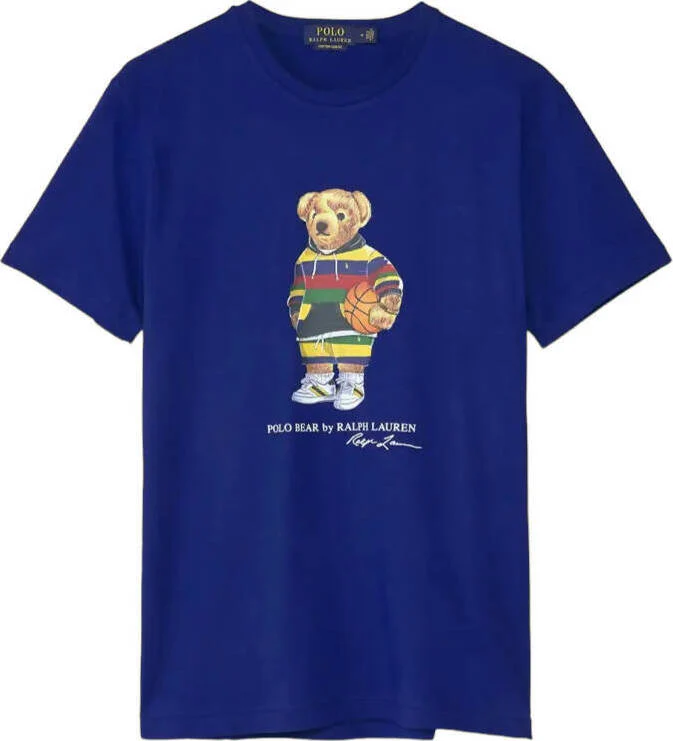 Polo Ralph Lauren T-shirt Uomo Basket Bear Maglia Girocollo Mezze Maniche Orso