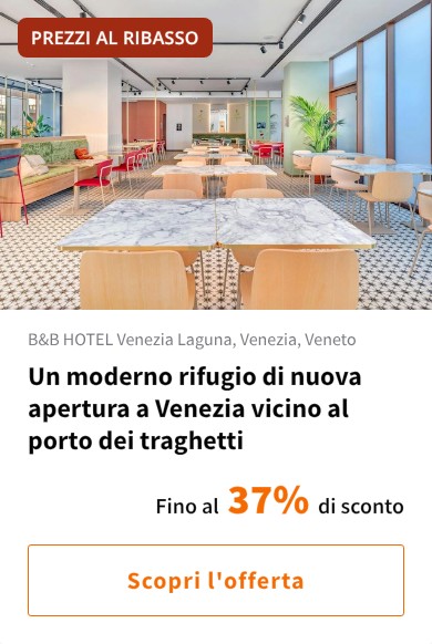 Un moderno rifugio di nuova apertura a Venezia vicino al porto dei traghetti