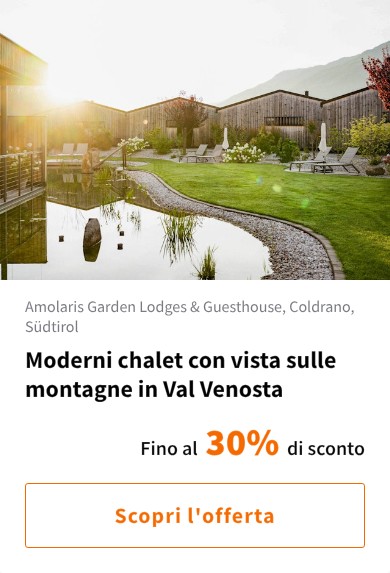 Moderni chalet con vista sulle montagne in Val Venosta
