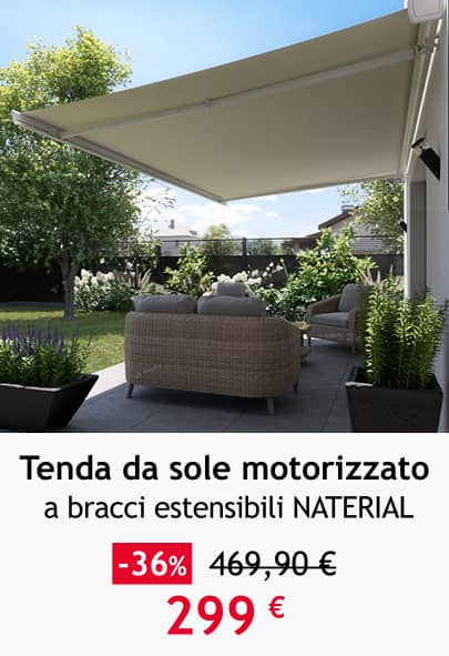 tenda da sole motorizzata a bracci estensibili NATERIAL