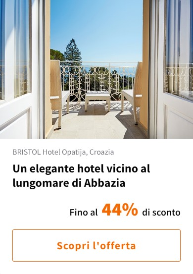 Un elegante hotel vicino al lungomare di Abbazia