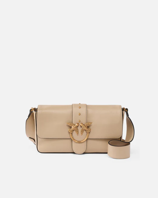 Borsa Morbida a Spalla in Pelle / Beige