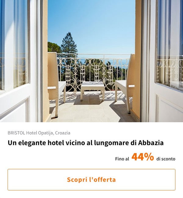 Un elegante hotel vicino al lungomare di Abbazia