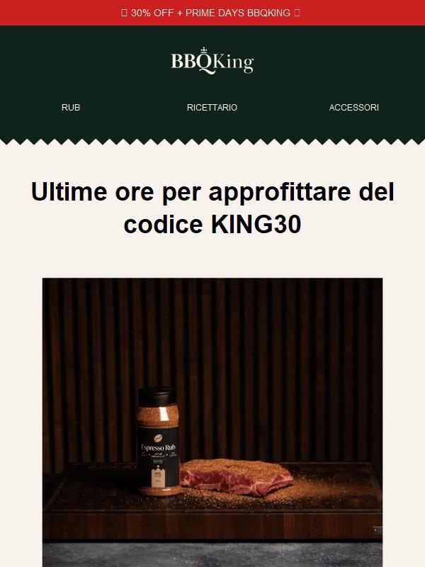 Ultimo giorno per il -30% su rub e salse