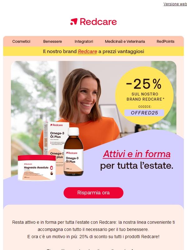 🎁-25% con il nostro Brand Redcare.