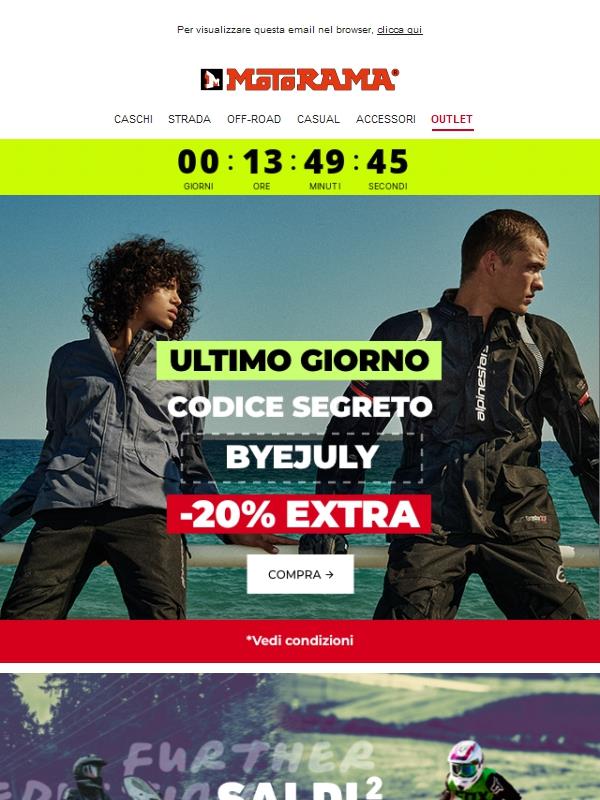 Ultimo giorno! -20% extra con il codice BYEJULIO 🔴👋