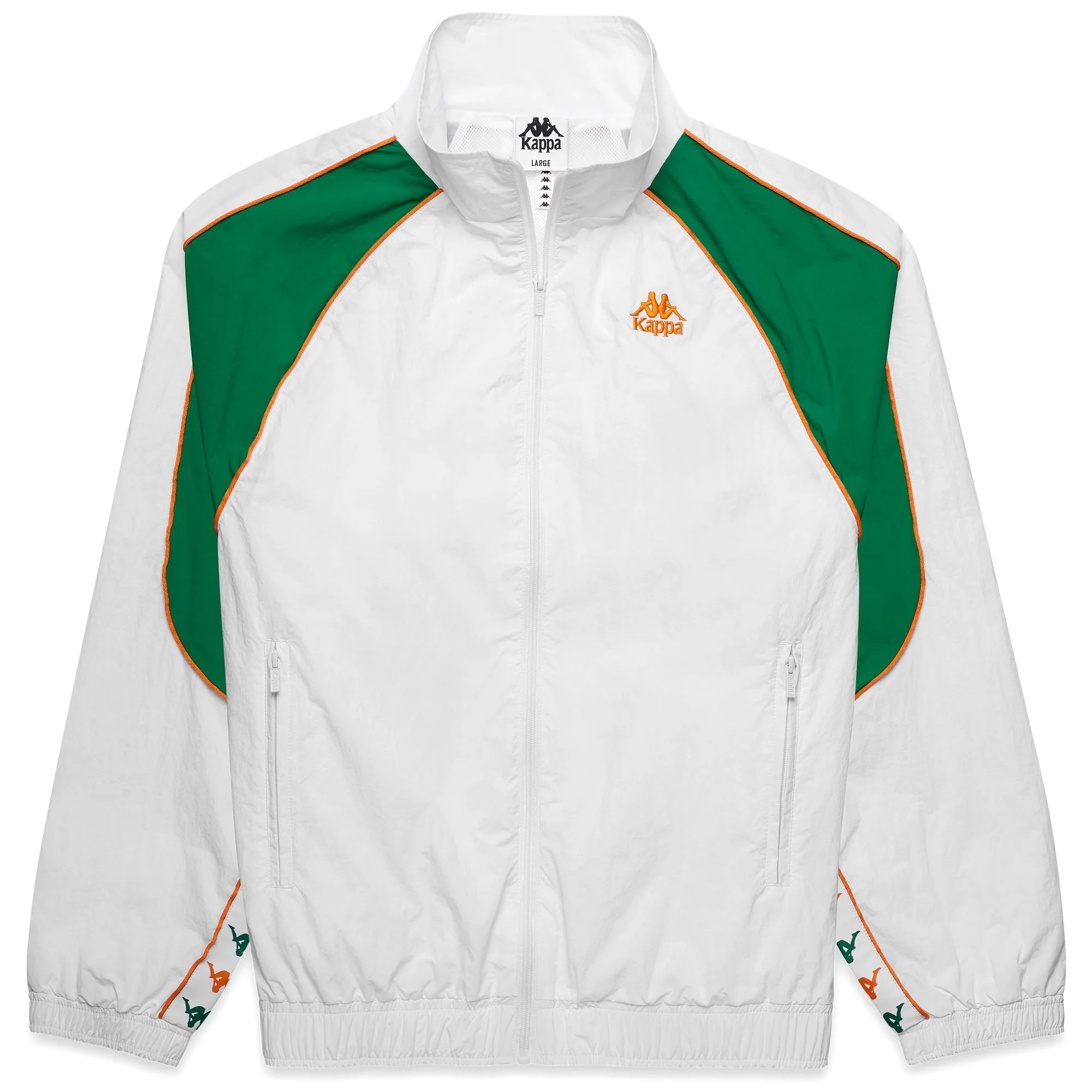 Image of 222 BANDA NUCIO - Fleece - Jumper - Man - WHITE-GREEN TEE-ORANGE