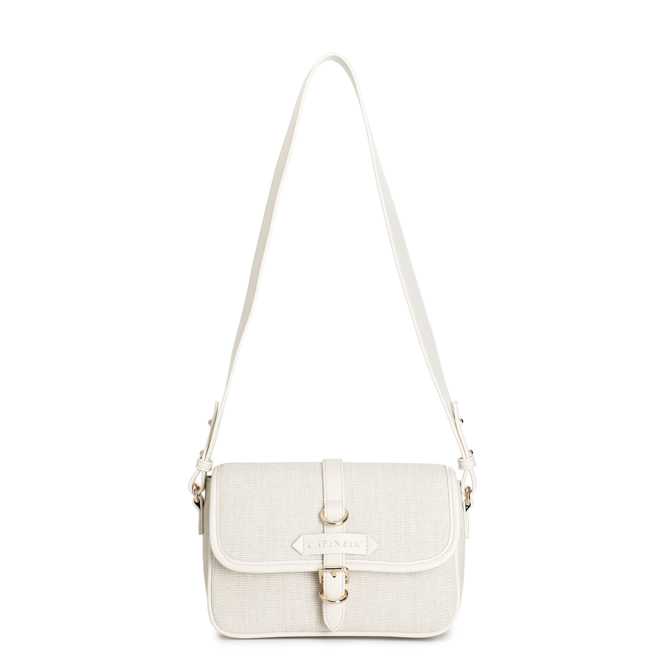 Image of borsa a tracolla con pattina in paglia naturale