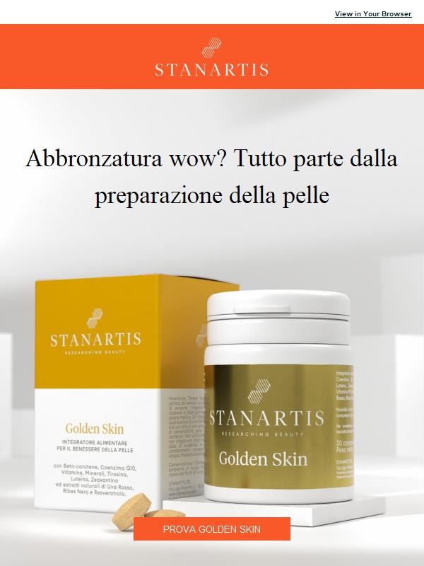 Abbronzatura WOW? Inizia con Golden Skin🟡