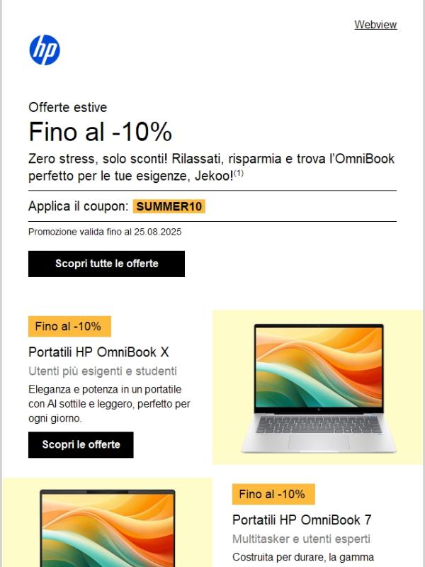 Nuovi OmniBook con AI fino al -10%