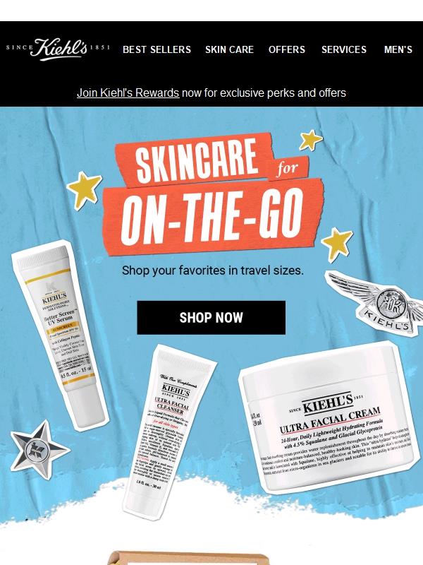 Ready, Set, Glow: Your Travel Skincare Sorted with Kiehl's!