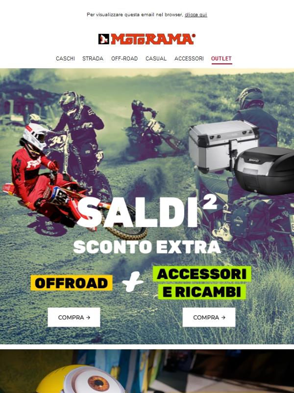✂️ EXTRA su accessori, ricambi per la tua moto e offroad