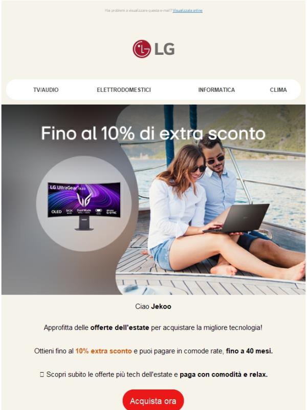 Extra sconti fino al 10% su Monitor e PC