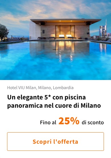 Un elegante 5* con piscina panoramica nel cuore di Milano