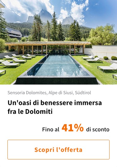 Un'oasi di benessere immersa fra le Dolomiti