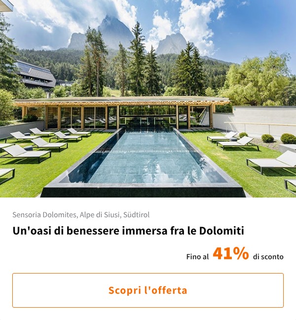 Un'oasi di benessere immersa fra le Dolomiti