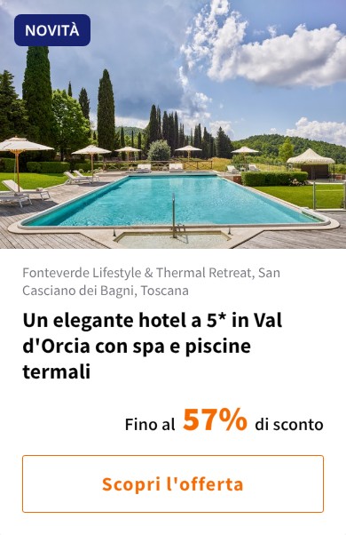 Un elegante hotel a 5* in Val d'Orcia con spa e piscine termali