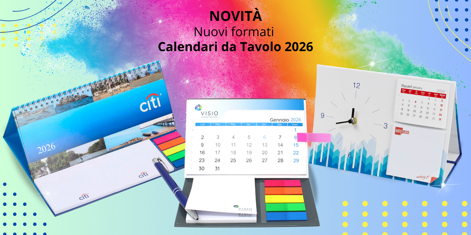 Nuovi formati Calendari da Tavolo 2026