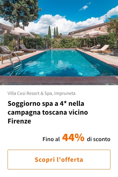 Soggiorno spa a 4* nella campagna toscana vicino Firenze