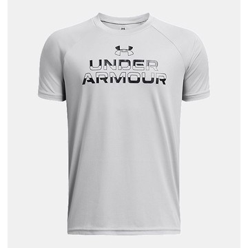 Maglia a maniche corte UA Tech™ Split Wordmark da ragazzo