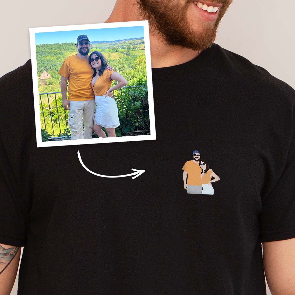 Image of Maglietta Personalizzata con piccola Illustrazione