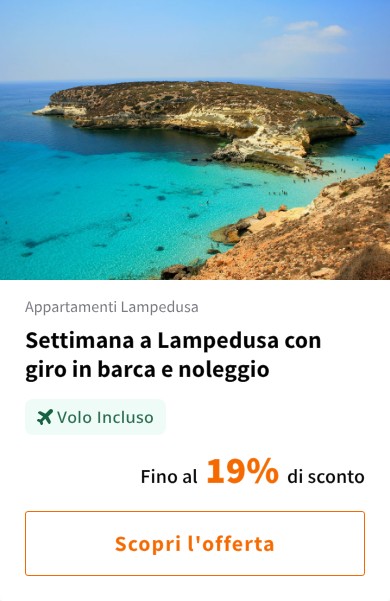Settimana a Lampedusa con giro in barca e noleggio