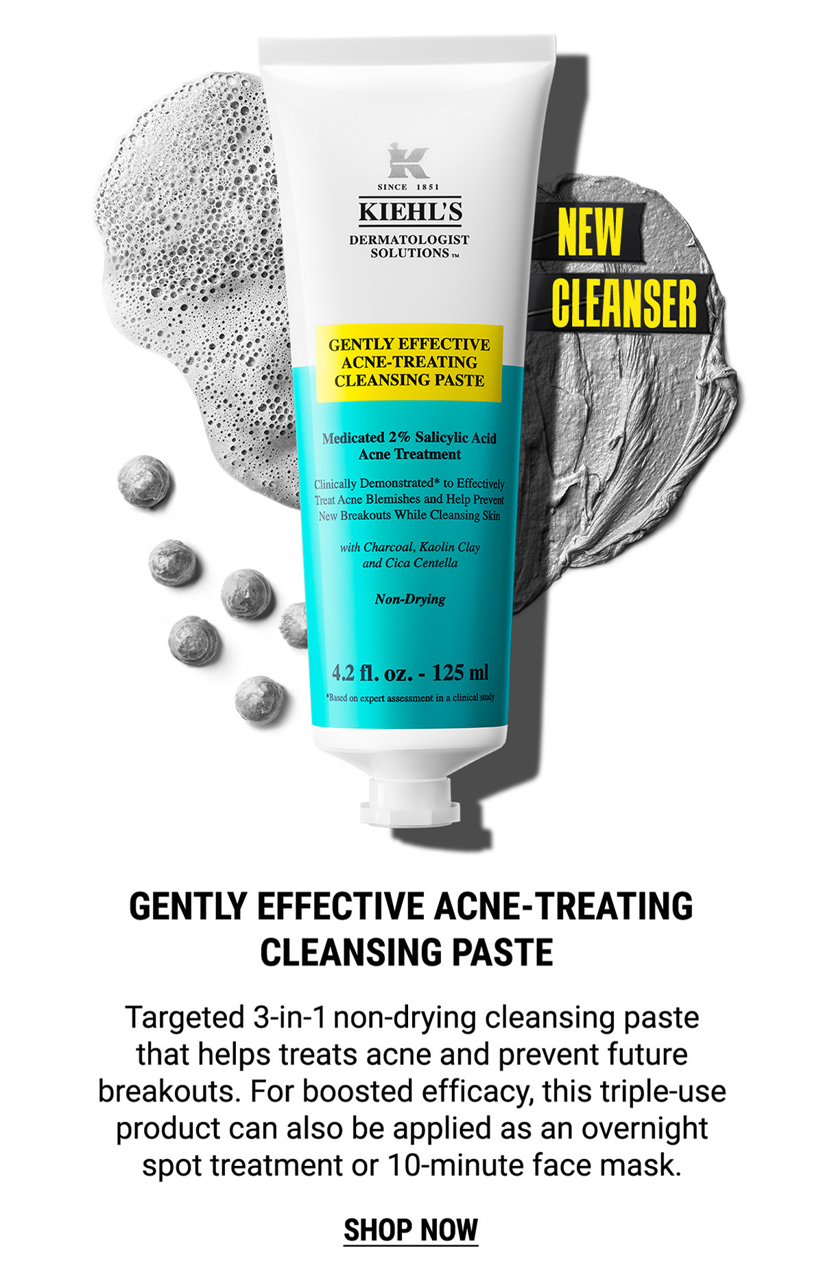 GENTLY EFFECTIVE ACNE-TREATING CLEANSING PASTE