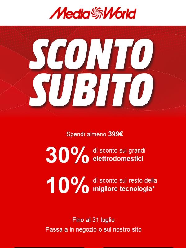 SCONTO SUBITO: fino a -30%
