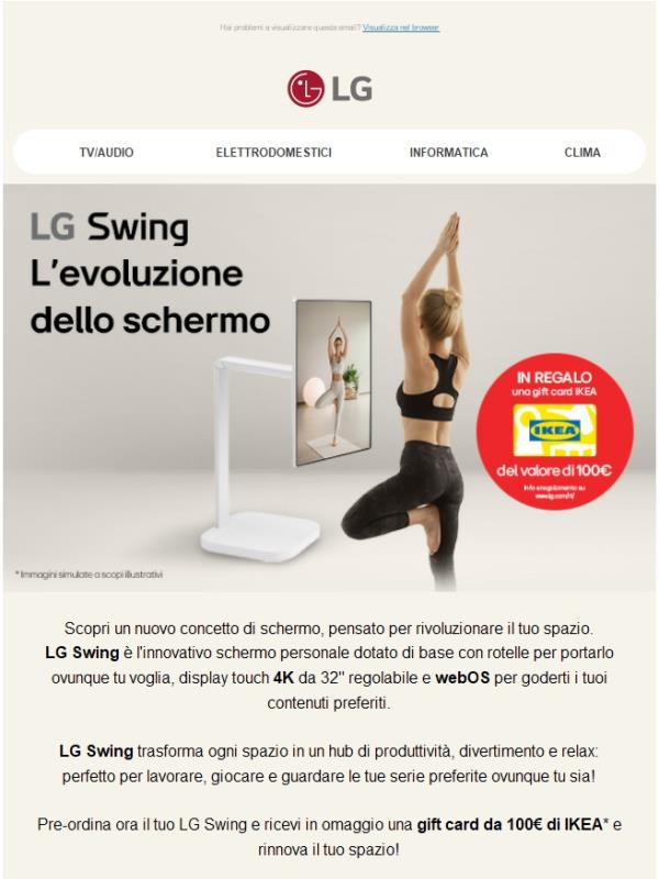 Pre-ordina il nuovo LG Swing