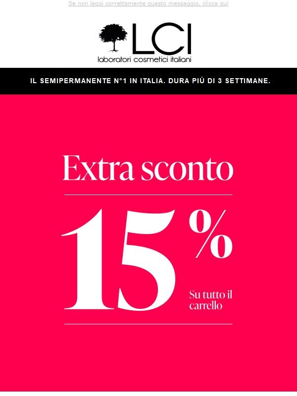 😍 EXTRA -15% su articoli già scontati fino al -70%!