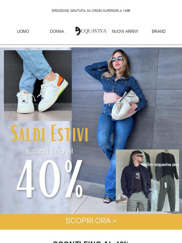 Sconti in corso: fino al –40% 🏖️