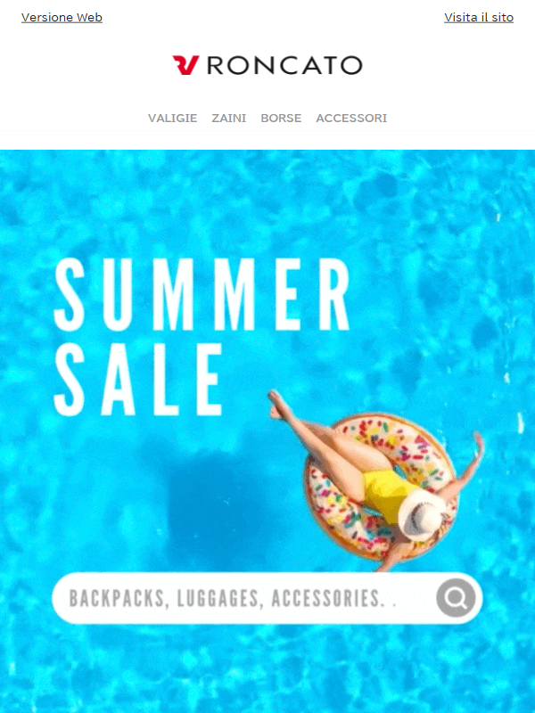 ☀️ Saldi Estivi Valigeria Roncato: Borse e Zaini in Promozione!
