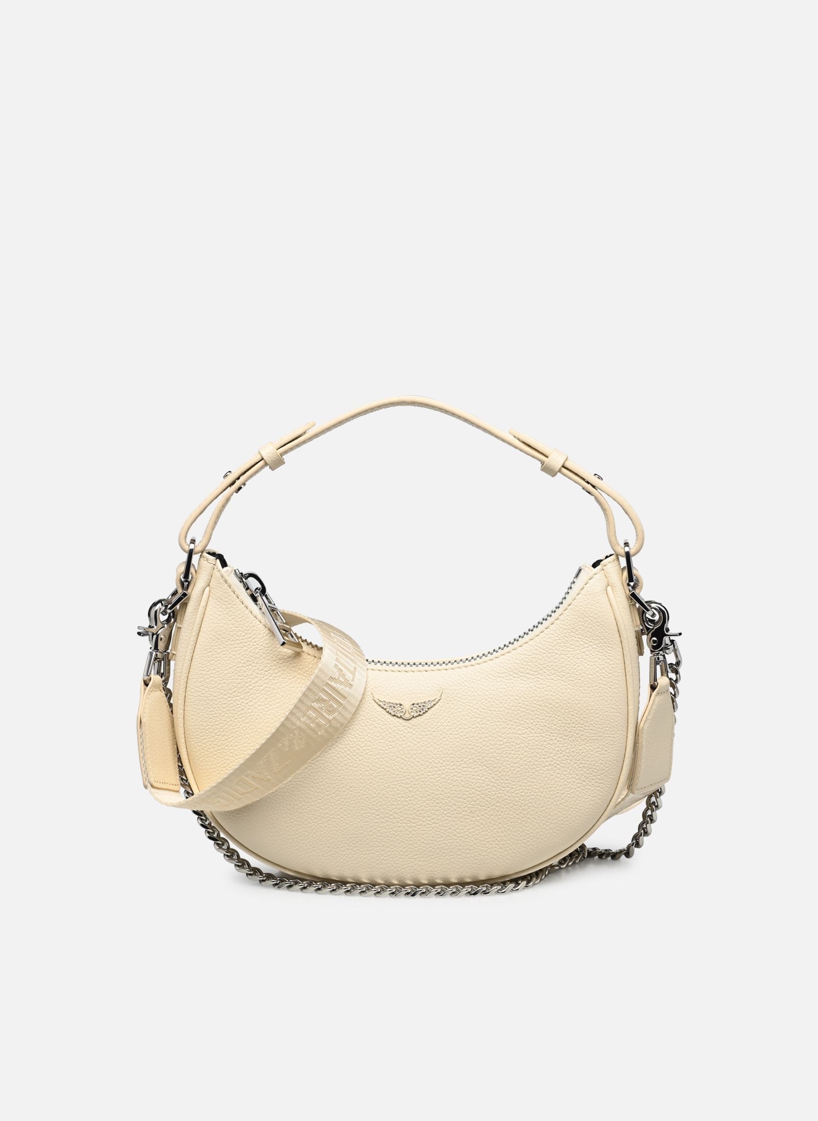 Borse a tracolla Moonrock Grained Leather donna bianco