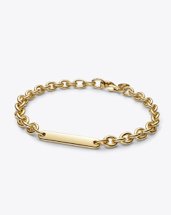 Engravable Bar Link Bracelet
