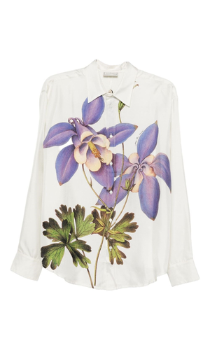 Printed silk shirt