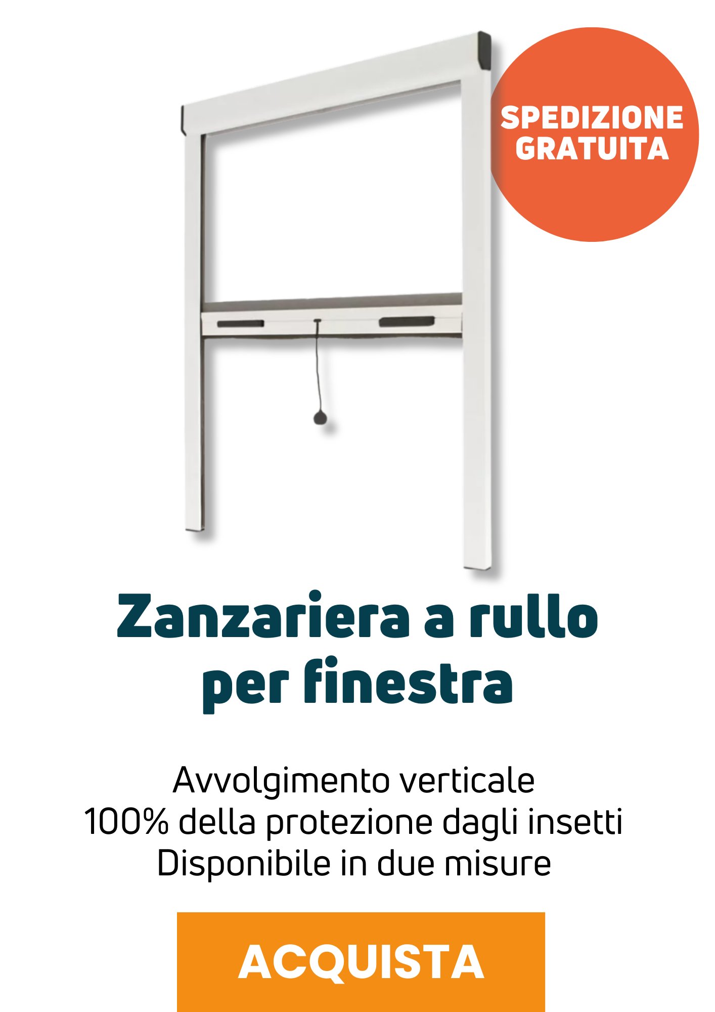 Zanzariera a rullo bianca | Perrone Shop