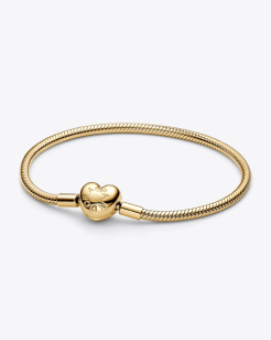 Pandora Moments Heart Clasp Snake Chain Bracelet