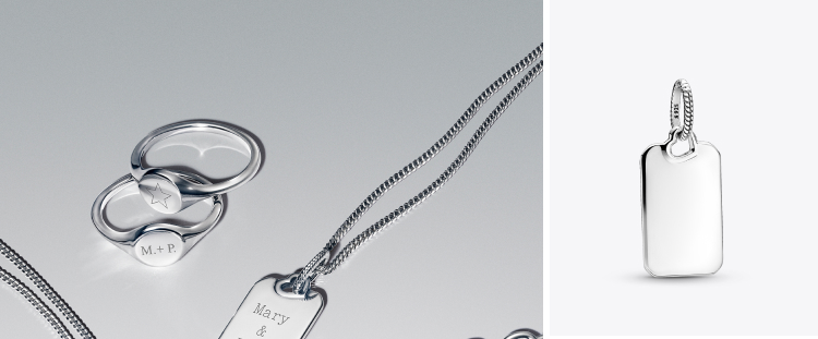 Engravable Rectangle Tag Pendant