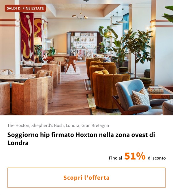 Soggiorno hip firmato Hoxton nella zona ovest di Londra