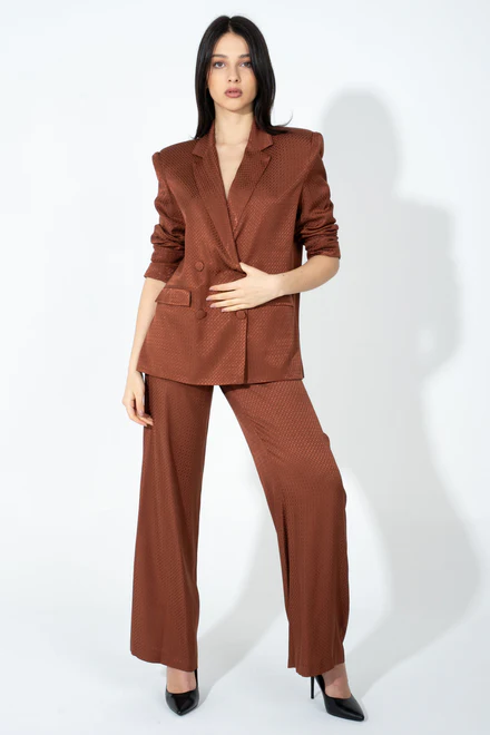 Pantalone vita alta ricamato