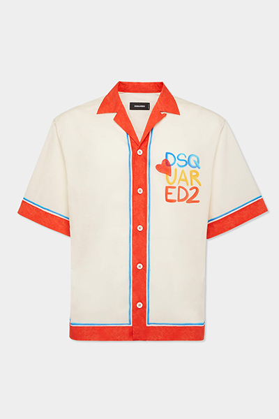 Summer Lovers Drop Shoulder Muslin Bowling Shirt