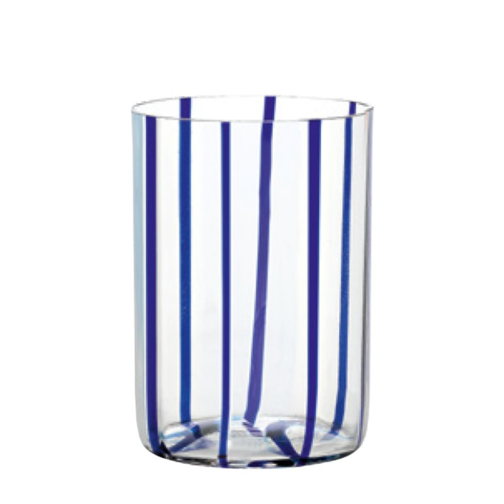 35 cl - Tirache Borosilicate Glass Water Glasses - Set 6 Pieces - Blue