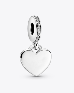 Engravable Heart Tag Dangle Charm