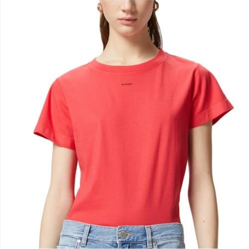 https://kimaccessori.it/t-shirt-da-donna-basic-a-maniche-corte-in-jersey-di-cotone-old-rossa-pinko-100373-a228-o57